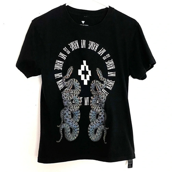 Marcelo Burlon County Of Milan Tshirt x Pusha TMnimn My Name Is Snake Tee Medium - Picture 1 of 11